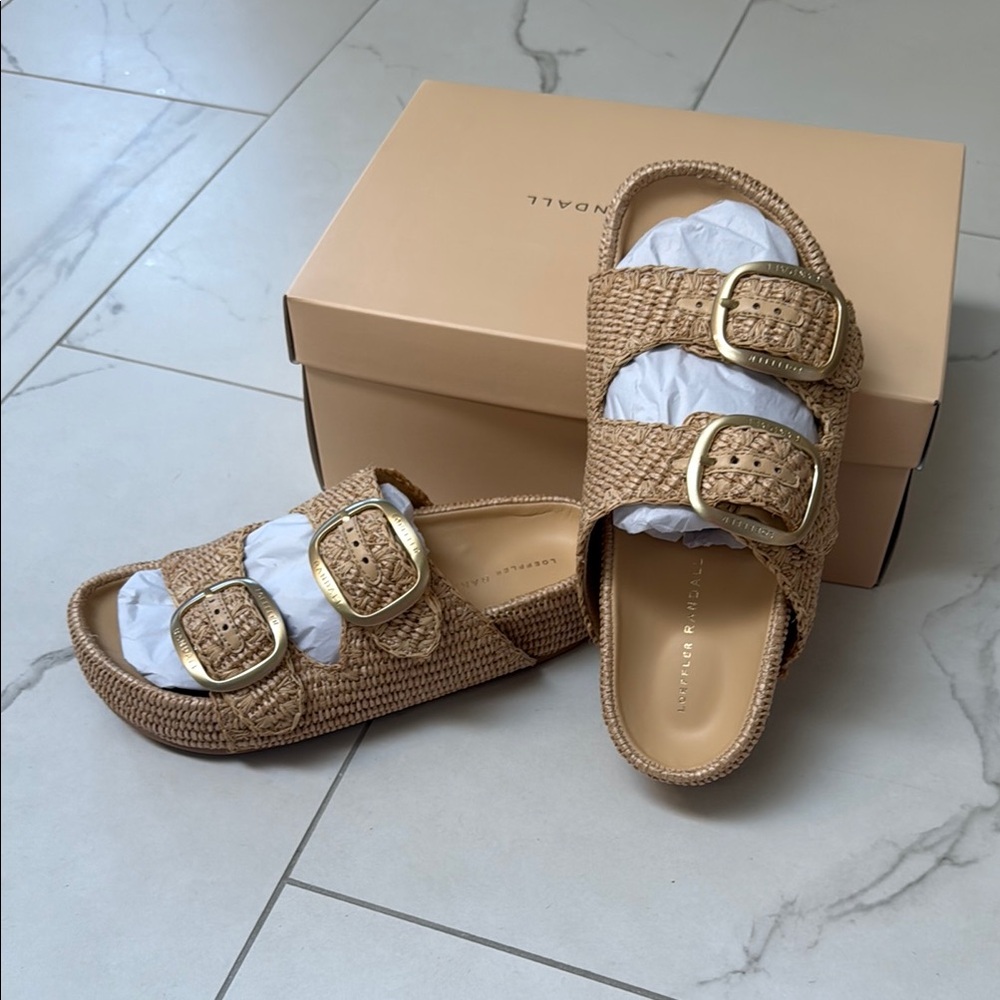 Loeffler Randall Theo Raffia Sandals - Picture 3 of 4